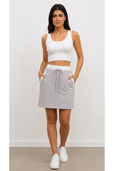 LYVEAN Double Belted Mini Bell-Sleeved Skirt