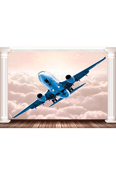 VIODESIGN Fototapet Copii, autoadeziv, 3D Avion, multicolor,200x300 cm CO375