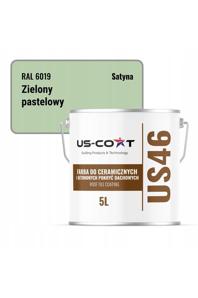 NO BRAND Vopsea ceramică pentru acoperiș 5L verde pastel RAL6019 satinată
