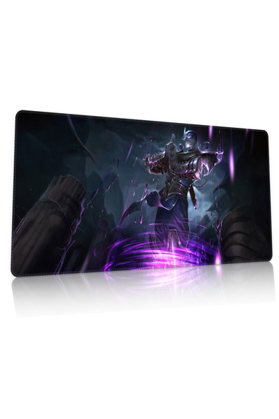 Duvarda League of Legends Shen Gaming Oyuncu 90x40 cm Mousepad Dikişli Kaymaz...