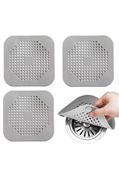 Generic Brand SKY-TOUCH Drain Hair Catcher 3pcs, Silicone Bathroom Accessorie...