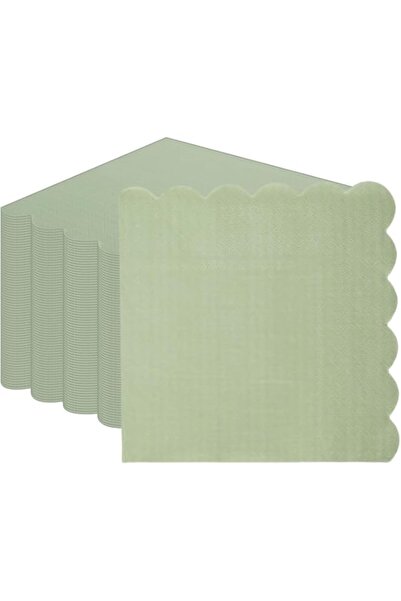 Generic Brand Disposable Cocktail Napkins,2-ply Scalloped Edged Dessert Napki...