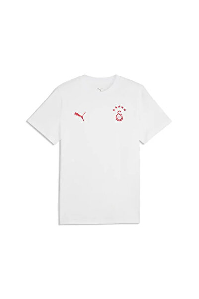 Galatasaray Unisex T-Shirt Fan Crew Neck Cotton Short Sleeve White Casual Spo...