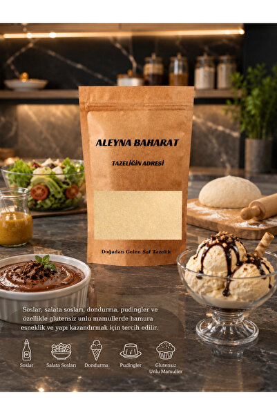 aleyna baharat 500 Gr Xanthan Gum | Ksantan Sakızı / Gıda Kıvam Arttırıcı ( E415 ) & Katkısız & Doğal