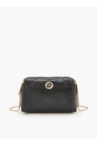 Celeste Quilted Suede Crossbody Bag with Chain Strap