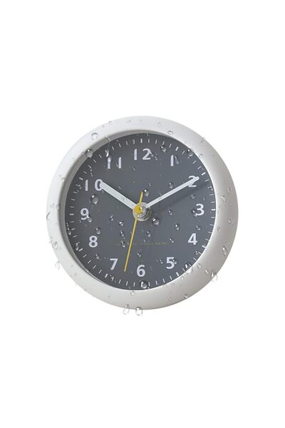Generic Brand Waterproof Bathroom Shower Clock, Silent Gray Small Wall Clock,...