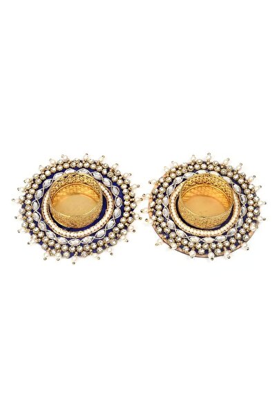 Generic Brand Set of 2 Decorative Tea Light with Moti Beads T Light Holder Ca...