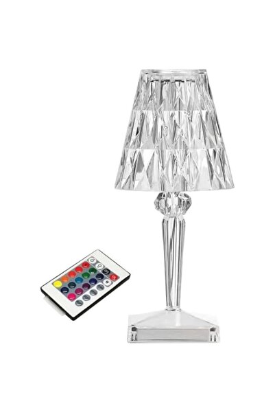 Generic Brand HALAMODO Acrylic Diamond Table Lamp 3/16 Lighting Colors with B...