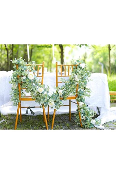 Generic SYOSI Rose Silk Flower Garland, Artificial Flower Vines Rose Garland ...