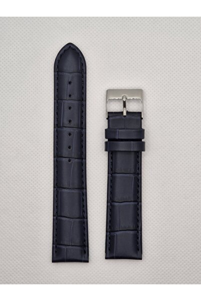 20mm Lacivert Deri Saat Kayışı