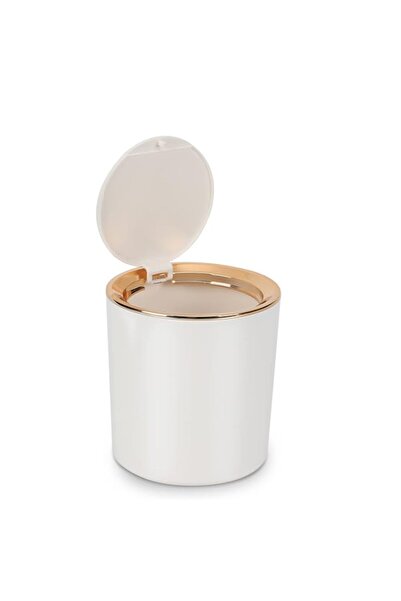 Generic Brand Small Trash Can Wastebasket with Lid Round 2.6L Mini Desk Bin f...