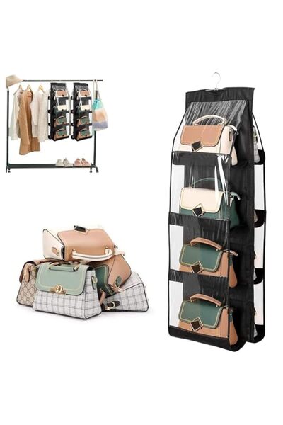 Generic Amerteer Hanging Handbag Purse Organizer, Breathable Polyester Fiber ...