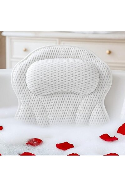Generic Bath Pillow, 4D Ergonomic Bathtub Spa Pillow with Air Mesh Technology...