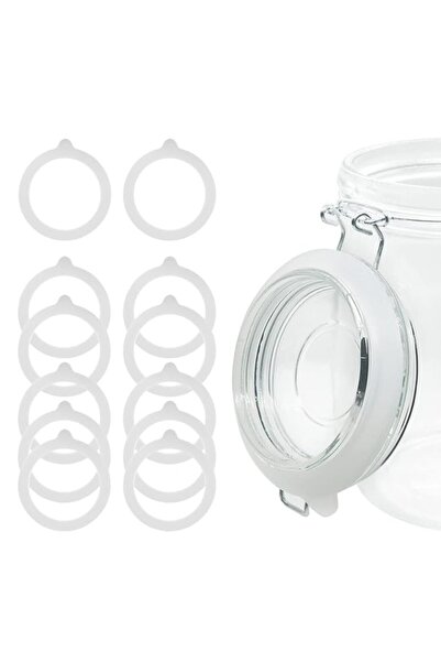 Generic 15 Pieces Rubber Seals Rings for Glass Jars, Airtight Silicone Replac...