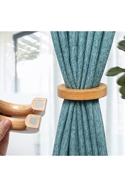 Generic Brand 1 Pair Natural Wooden Curtain Tiebacks, Modern Classic Magnetic...