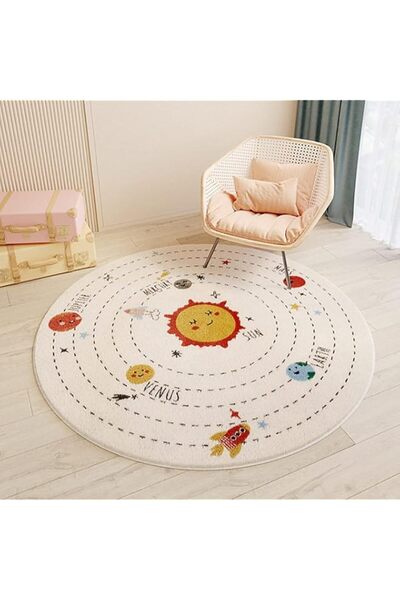 Generic LIULA Round Kids Playroom Rug - Soft Alphabet Nursery Rug for Bedroom...