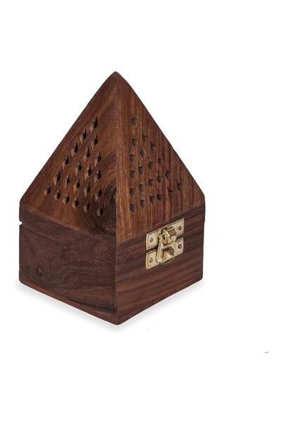 Generic ECVV Wooden Bakhoor Incense Burner, Pyramid shape | Fragrance home de...