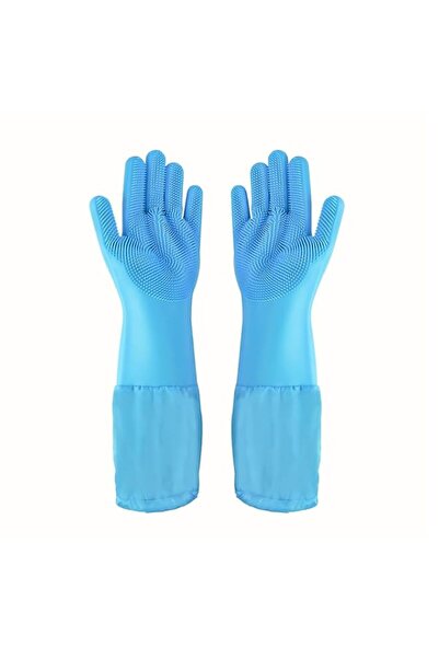 Generic Silicone Dishwashing Gloves, Dog Washing Gloves with Bristle Scrubber...