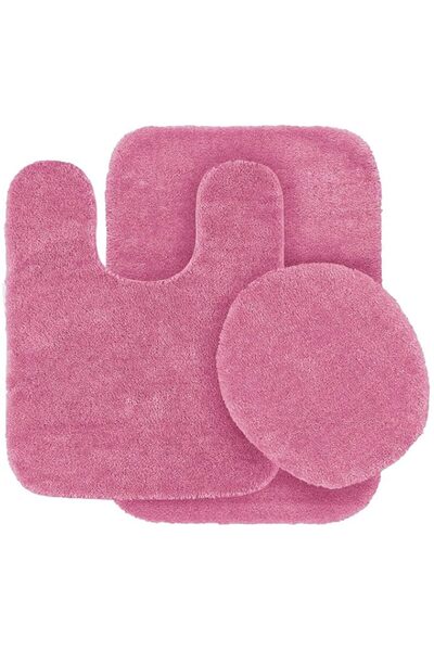 Generic Brand Linen Plus 3pc Solid Non Slip Soft Bath Rug Set for Bathroom U-...