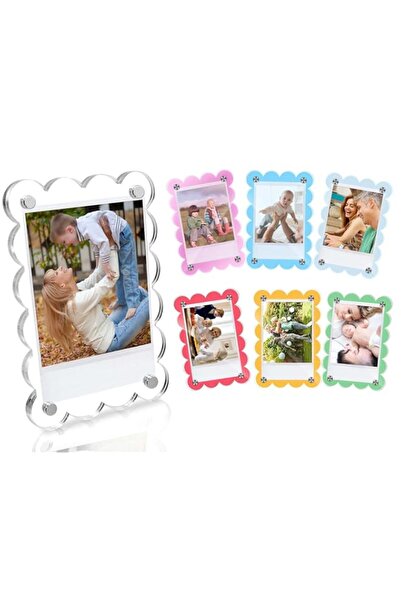 Generic Brand Magnetic Photo Frame Set for Mini 3-in Photos, 6 Colourful Fram...