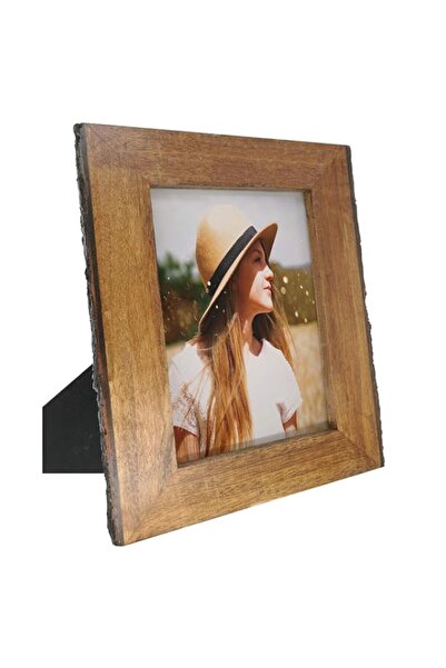 Generic Brand IKEREE 6x8 Picture Frames with Bark Edges, Rustic Wood Photo Fr...