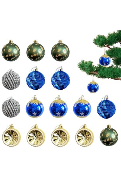 Generic Brand Christmas Tree Ball Ornaments,16 Christmas Tree Hanging Balls -...