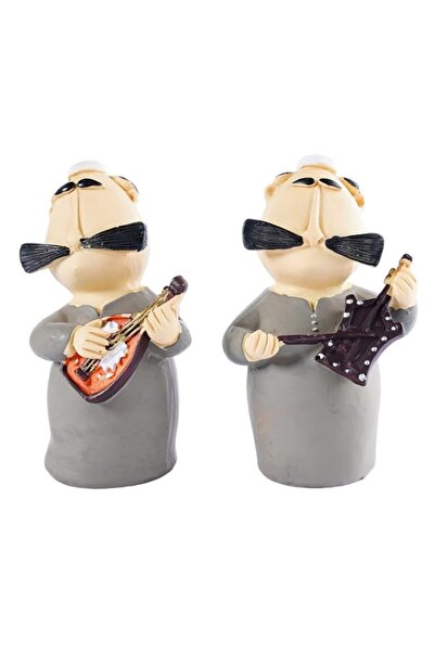 Generic Brand Middle Eastern Decor Musician Figurines Set of 2 Cartoon Resin ...