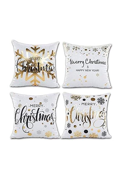 Generic Brand Xmas Decoration Gold Snowflakes Merry Christmas Soft Velvet Thr...