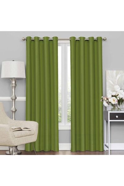 Generic Brand Story@Home 215 CM Premium Faux Silk Solid Pattern 100% Blackout...