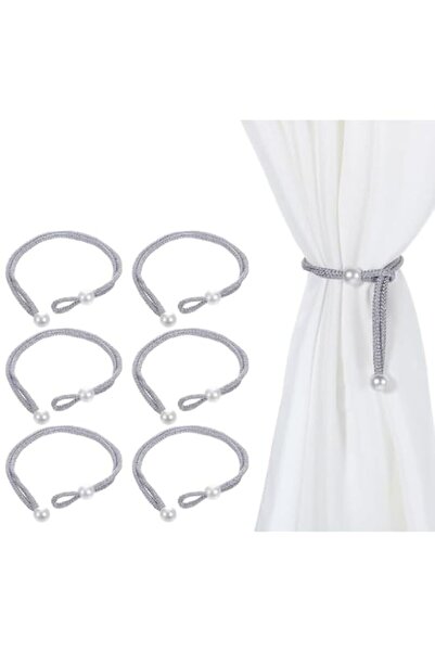 Generic Brand HASTHIP® 6pcs (3pairs) Curtain Holders Tieback with Imitation P...