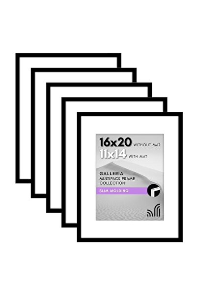 Generic Brand Americanflat 16x20 Picture Frame in Black - Set of 5 - Use as 1...