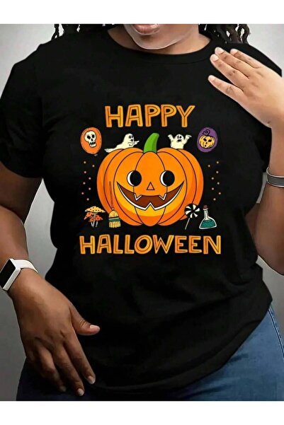 25W Trick Or Treat Funny Pumpkin Happy Halloween Black Graphic T Shirts Tee