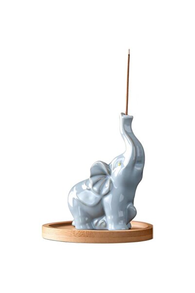 Generic Brand Elephant Incense Holder with Ash Catcher, Ceramic Incense Stick...