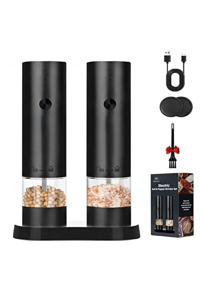 Generic Electric Salt and Pepper Grinder Set, 2 Pack Automatic Ceramic Salt &...