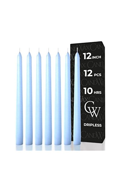 Generic Brand CANDWAX 12 inch Taper Candles Set of 12 - Dripless and Smokeles...