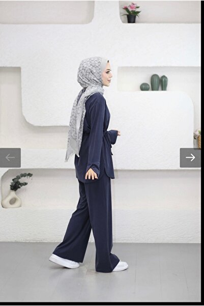 My City Beli Tunneled Tie-Up Suit Dark Blue