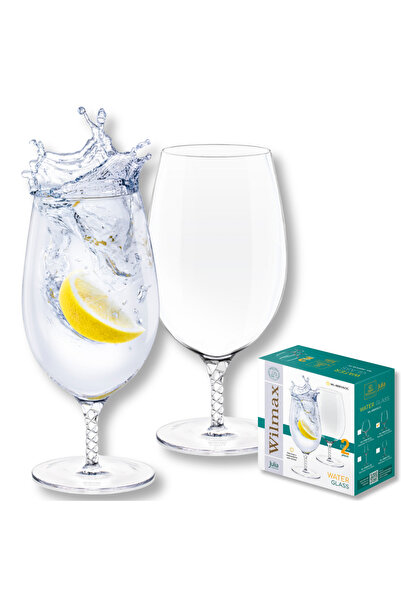 WILMAX ENGLAND Set Pahare Bere Julia, 2 buc, Cristal Transparent, 420 ml, cu ...
