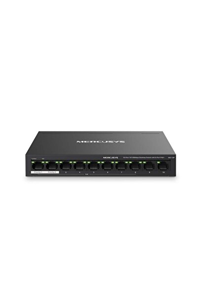 Mercusys TP-LINK MS110P 10 PORT 10/100 8 PORT POE+ YONETILEMEZ DESKTOP SWITCH...