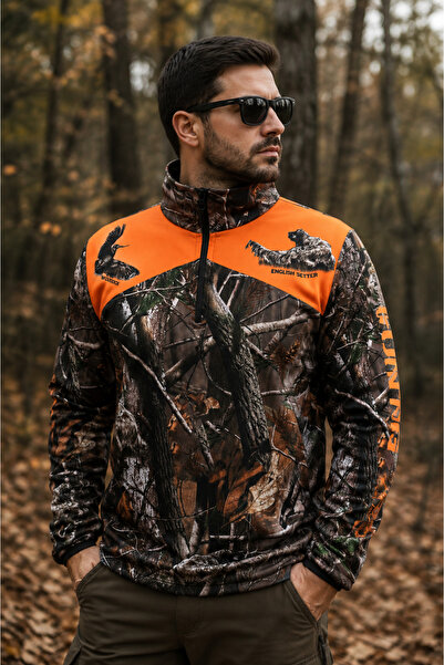 remonz Widi Hunting Unisex Hunter Sweatshirt with Half Zipper, Camouflage Pat...