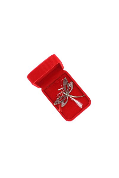 ButicCochet Broșă Martisor, Buticcochet, metal, Libelulă, 6x5 cm, Roz - MR565