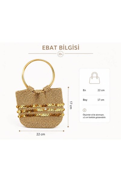 one depot only for quality life Women's Sequin Handbag Silvery Gold