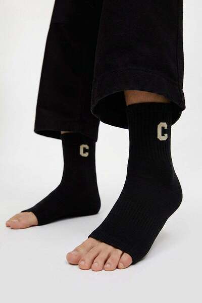 COTENCONCEPT 3 Pairs of Men's Toeless Towel Sole Socks – Open-Toed Socks for ...