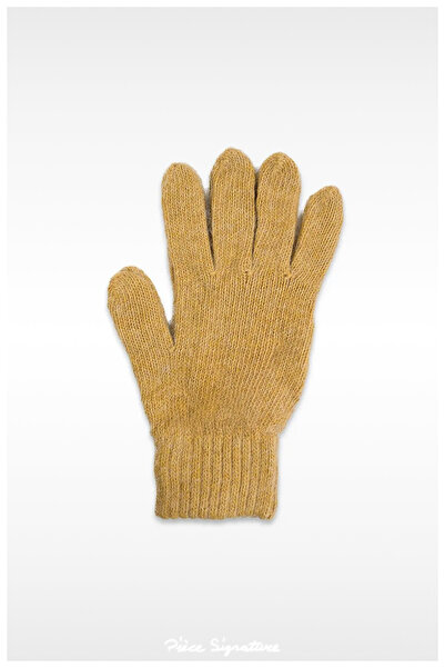 PIECE SIGNATURE 2024 New Five-Finger Angora Gloves Solid Color (50% Viscose 4...