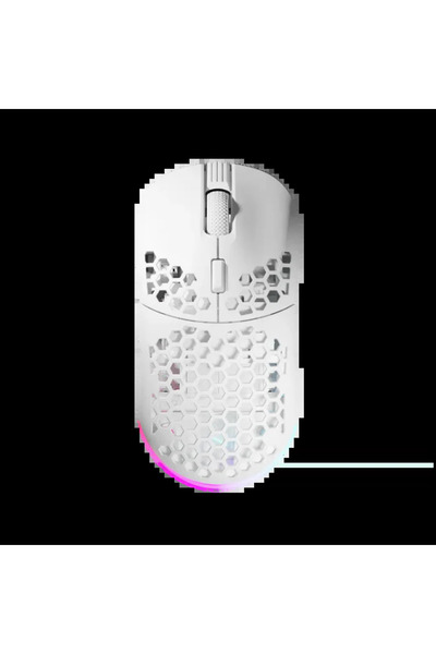 NYF Безжична геймърска мишка Nyfter 22, 19000 DPI, 1000 Hz, 72 г, бяла, 2 ски...