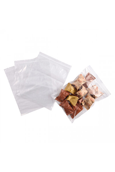 Casa Plastor Set 100 Pungi Ziplock Transparente Resigilabile, 100 x 140 mm
