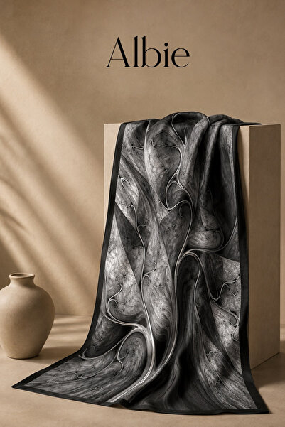 Albie Women's French Silk Luxury Shawl Model