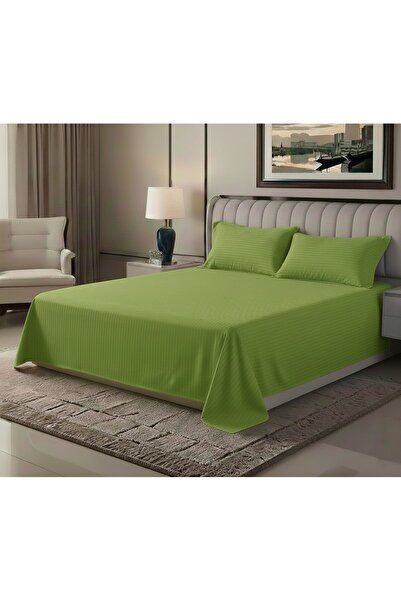 MAXQON ® Flat Bed Sheet Set – 1 Flat Sheet with 2 Pillow cases – (For All Mat...