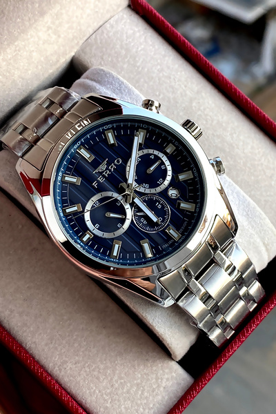 FERRO Men's wristwatch steel band 2 years warranty waterproof boxed