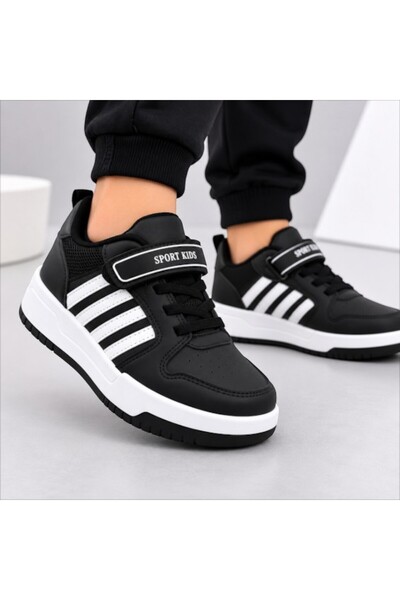 Black Flex حذاء رياضي للأطفال باللون الأسود مقاس 31-35