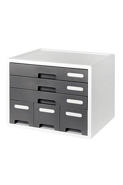 Generic Litem Combo File Cabinet | 6 Drawers with Lable Index | Grey | Desk O...